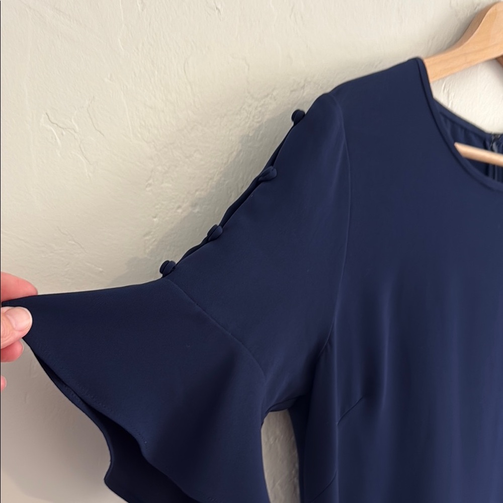 Shoshanna Navy Blue Flutter Sleeve Mini Dress
